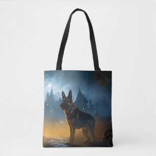 German Shepherd Halloween Scary Tote Bag