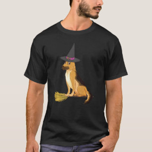 German Shepherd Halloween Witch Dog T-Shirt