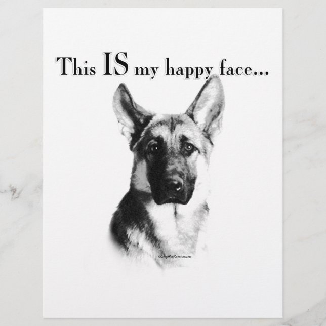 German Shepherd Happy Face (Front)