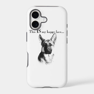 German Shepherd Happy Face