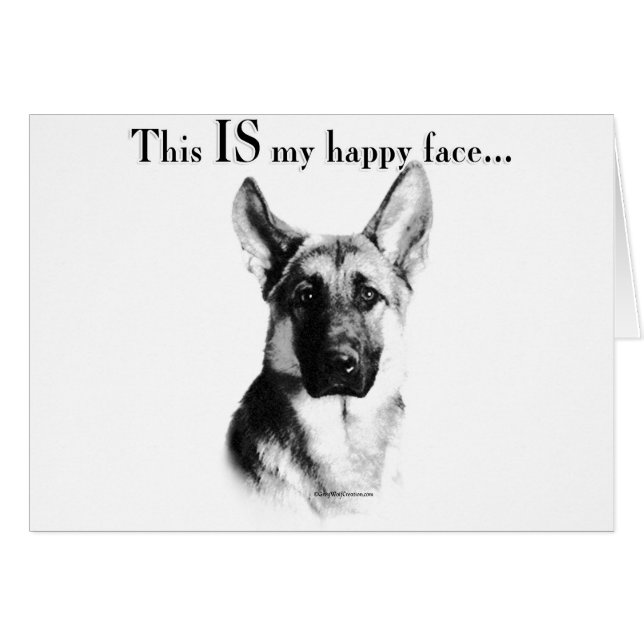 German Shepherd Happy Face (Front Horizontal)