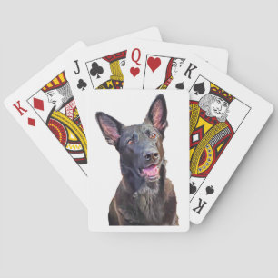 German Shepherd Happy Face Playing Cards