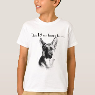 German Shepherd Happy Face T-Shirt