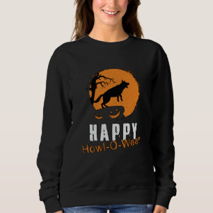 German Shepherd Happy Howl-O-Ween Vintage Funny Sweatshirt