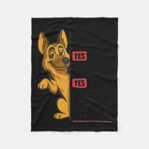 German Shepherd Has My Mouth Gotten Me In Trouble  Fleece Blanket
