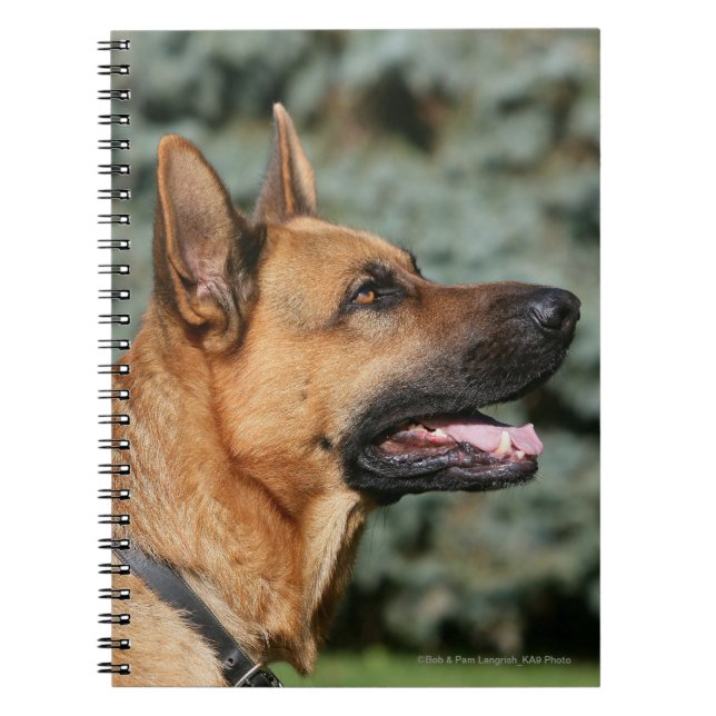 German Shepherd Headshot 1 Notebook (Front)