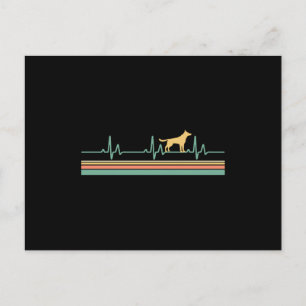German shepherd heart beat postcard