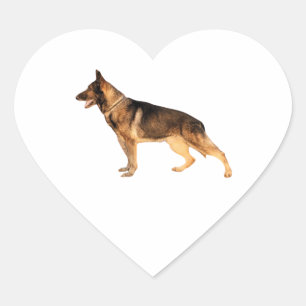 German shepherd Heart Sticker