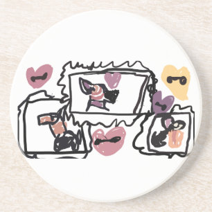 German Shepherd hearts Coaster