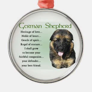 German Shepherd Heritage of Love Metal Ornament