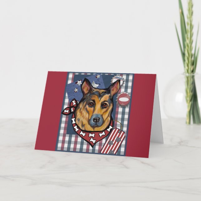 GERMAN SHEPHERD HOLIDAY CARD (Front)