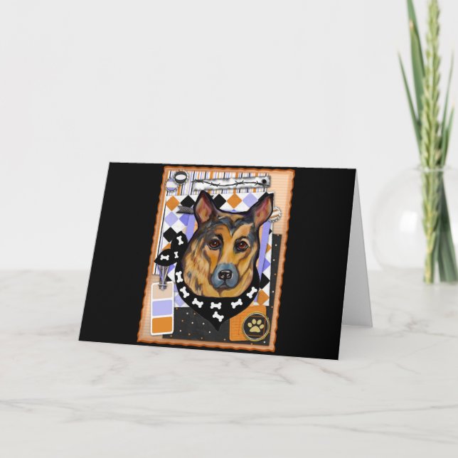 GERMAN SHEPHERD HOLIDAY CARD (Front)