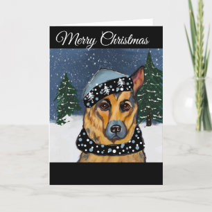 German Shepherd Holiday Card
