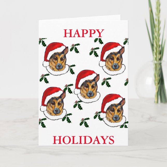 GERMAN SHEPHERD HOLIDAY CARD (Front)