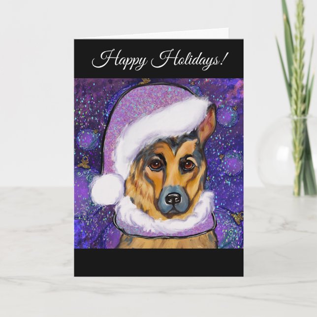 German Shepherd        Holiday Card (Front)