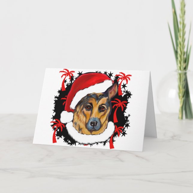 GERMAN SHEPHERD HOLIDAY CARD (Front)