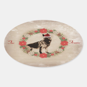 German Shepherd Holiday Gift Tags