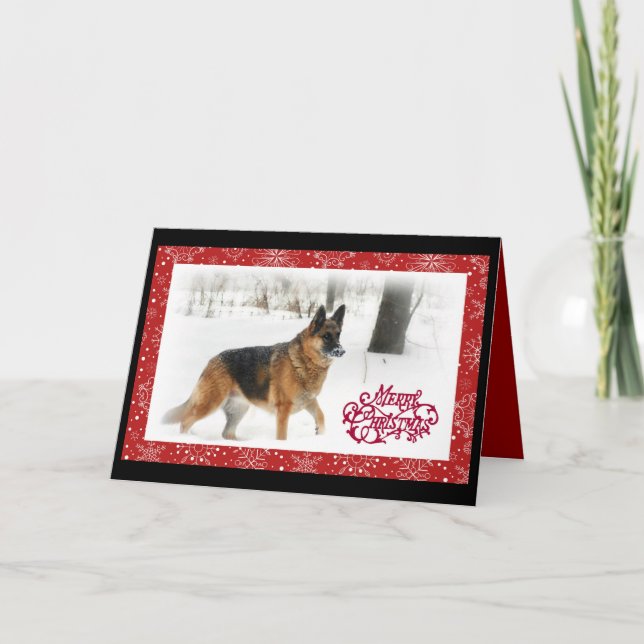 German Shepherd Holiday Greeting (Front)
