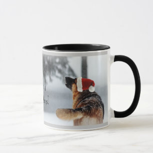 German Shepherd Holiday Photo Mug