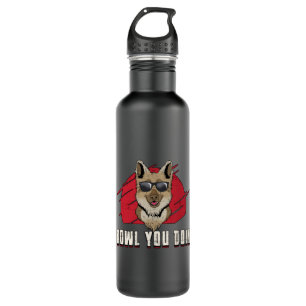 German Shepherd Howl You Doin Dog Vintage Funny 710 Ml Water Bottle