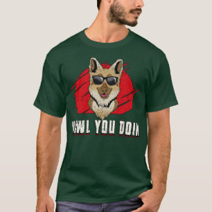 German Shepherd Howl You Doin Dog Vintage Funny  T-Shirt