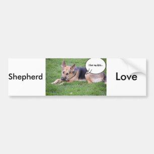 German Shepherd Humour Bumper Sticker