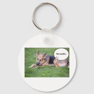 German Shepherd Humour Keychain