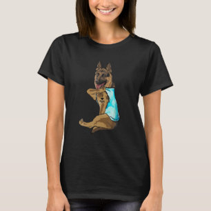 German Shepherd I Love Mom Tattoo Dog Mother Day T-Shirt