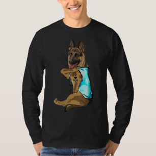 German Shepherd I Love Mom Tattoo T-Shirt
