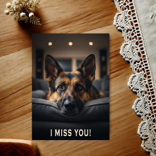 German Shepherd I Miss You Postcard