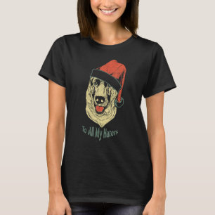 German Shepherd In A Santa Hat For Dog  Vintage T-Shirt
