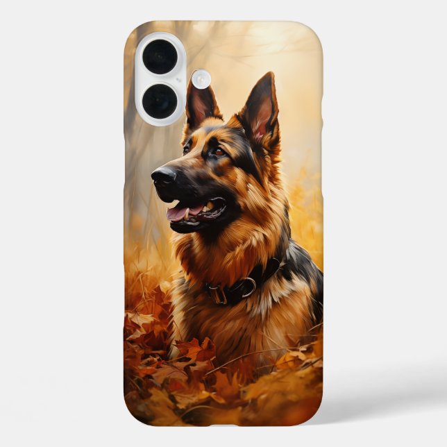 German Shepherd in Autumn Case-Mate iPhone Case (Back)