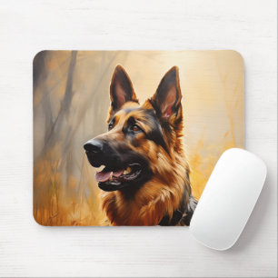 German Shepherd in Autumn Mouse Pad