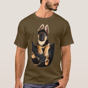 German Shepherd In Pocket Funny Dog Lover Gifts T-Shirt