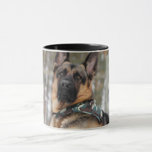 German Shepherd In Snow Mug