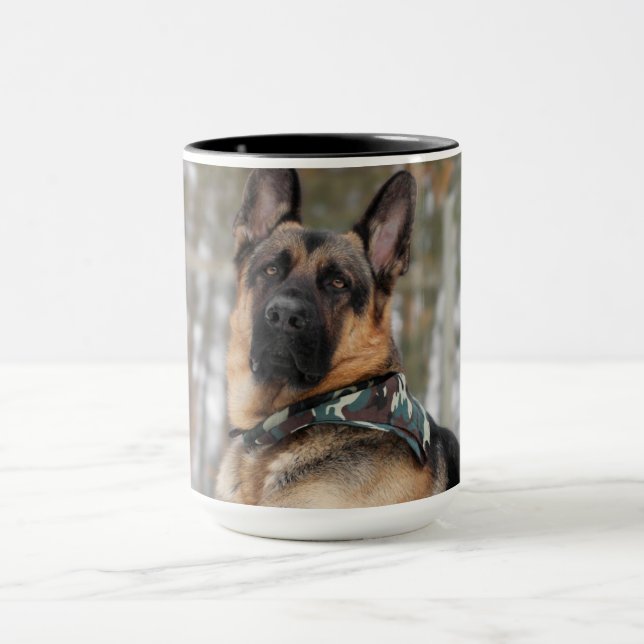 German Shepherd In Snow Mug (Center)
