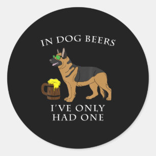 German Shepherd  Irish St Patrick Day Classic Round Sticker