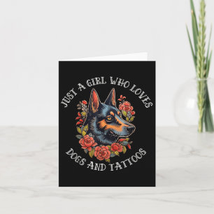 German Shepherd Just A Girl That Loves Dogs And Ta Card