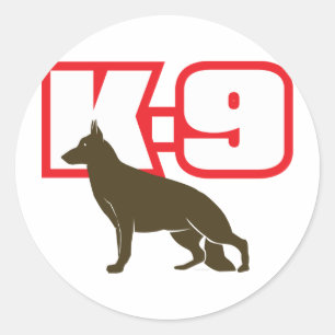 German Shepherd K-9 Classic Round Sticker