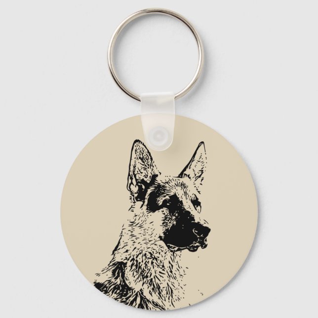 German Shepherd Keychain (Front)
