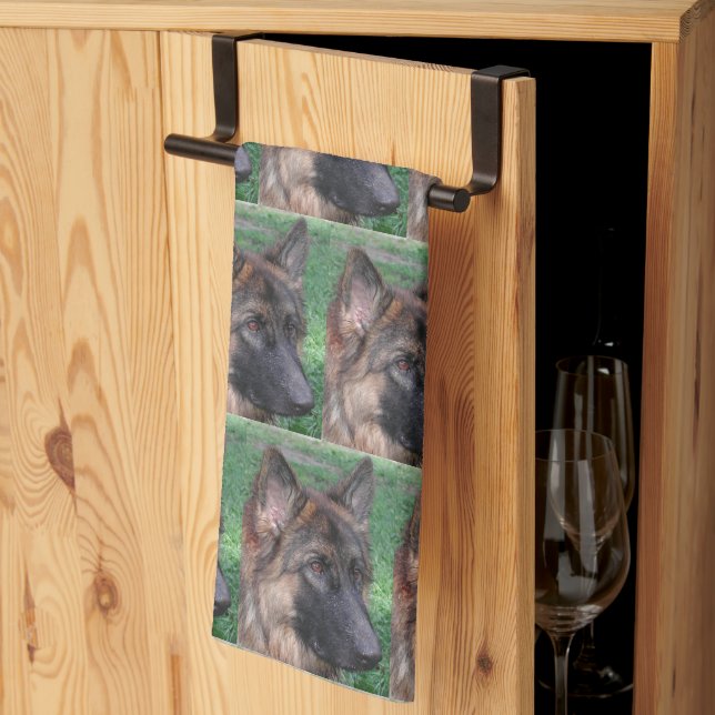 german shepherd kitchen towel (Thirds Fold)