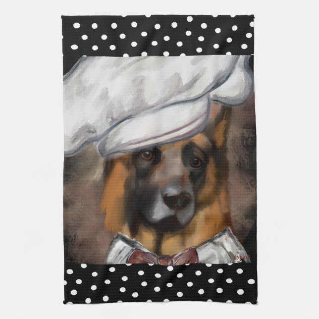 German Shepherd Kitchen Towel (Vertical)