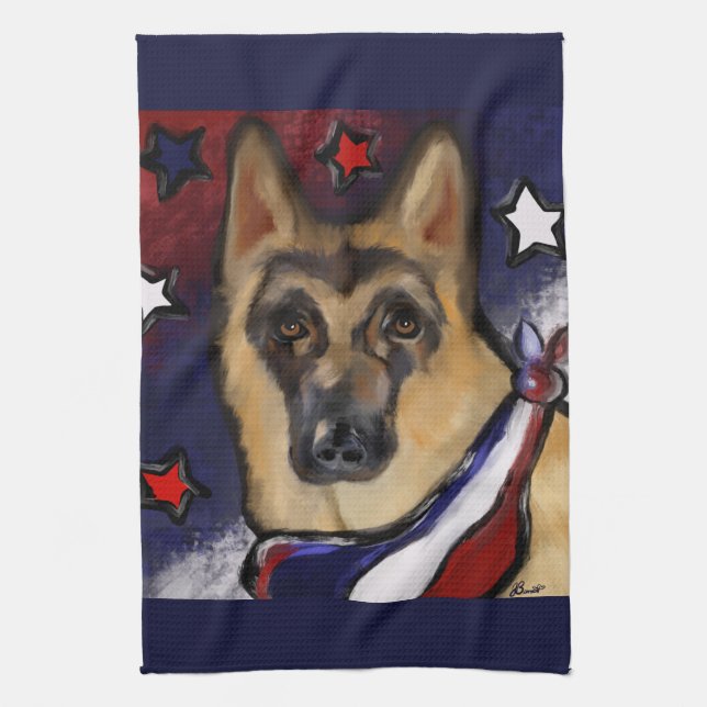 GERMAN SHEPHERD           KITCHEN TOWEL (Vertical)