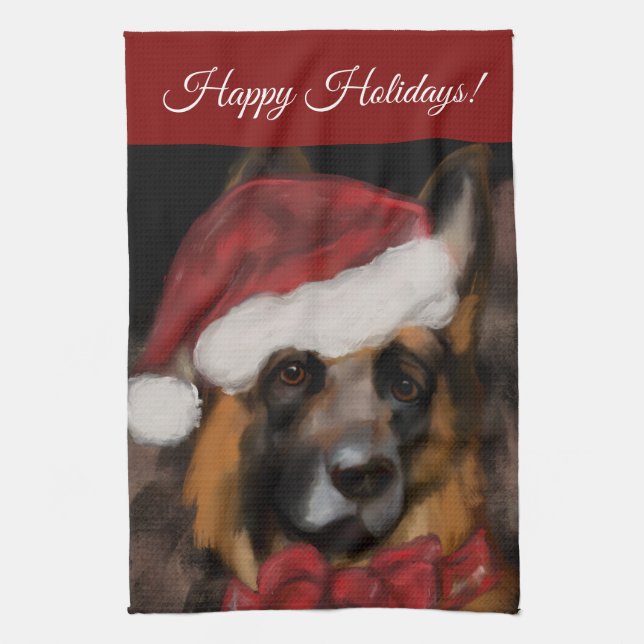 German Shepherd  Kitchen Towel (Vertical)