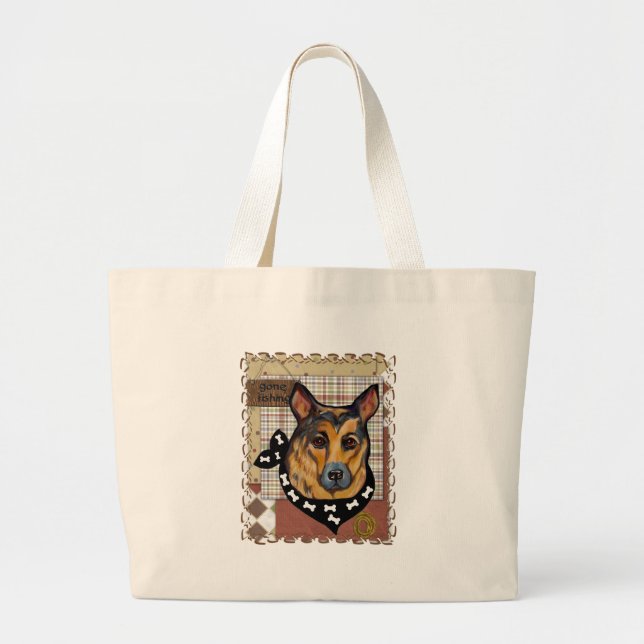 GERMAN SHEPHERD LARGE TOTE BAG (Front)