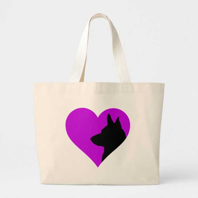 German Shepherd    Large Tote Bag (Front)