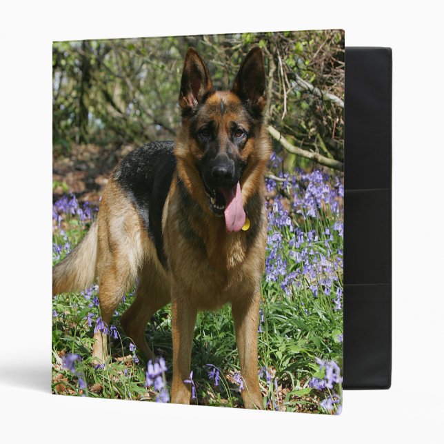 German Shepherd Laying Down Binder (Front/Inside)
