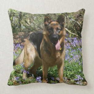 German Shepherd Laying Down Throw Pillow