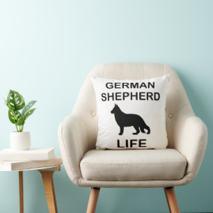 german shepherd life dual sided throw pillow