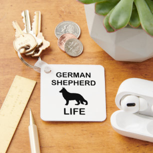 german shepherd life keychain